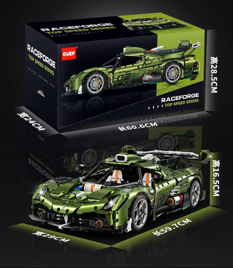 10628 1:8 High-Tech Speed Champion RC Racing Building Blocks Assembly Supercar Bricks Model Toys Boys Christmas Gifts Sets
