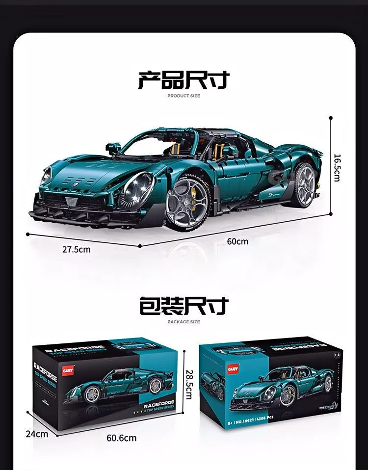 10621 High-Tech Super Sports Vechiel Hypercar Model Building Blocks Brick Assembly Puzzle DIY Toys Christmas Gifts Kids