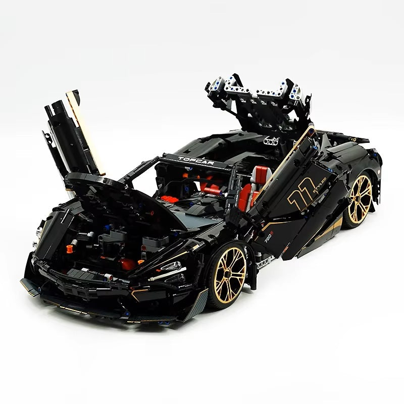 10625 1:8 MOC Sport Racing CAR Model 720S With Motor Building Blocks Bricks Assembly Toys for Children Christmas Gifts