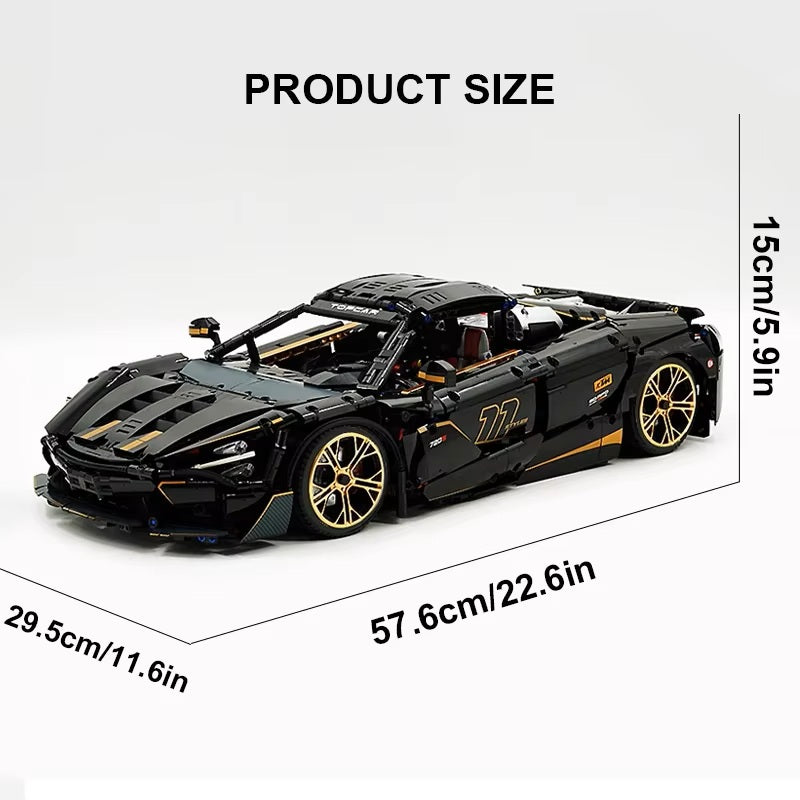 10625 1:8 MOC Sport Racing CAR Model 720S With Motor Building Blocks Bricks Assembly Toys for Children Christmas Gifts