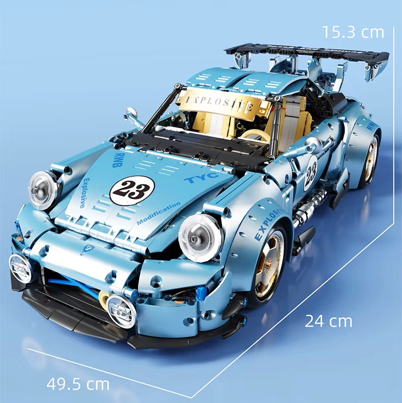 TGL T5036 Technology 911 Low Slung Sports Car Static Version High Difficulty Building Block Assembly Model Holiday Gift MOC