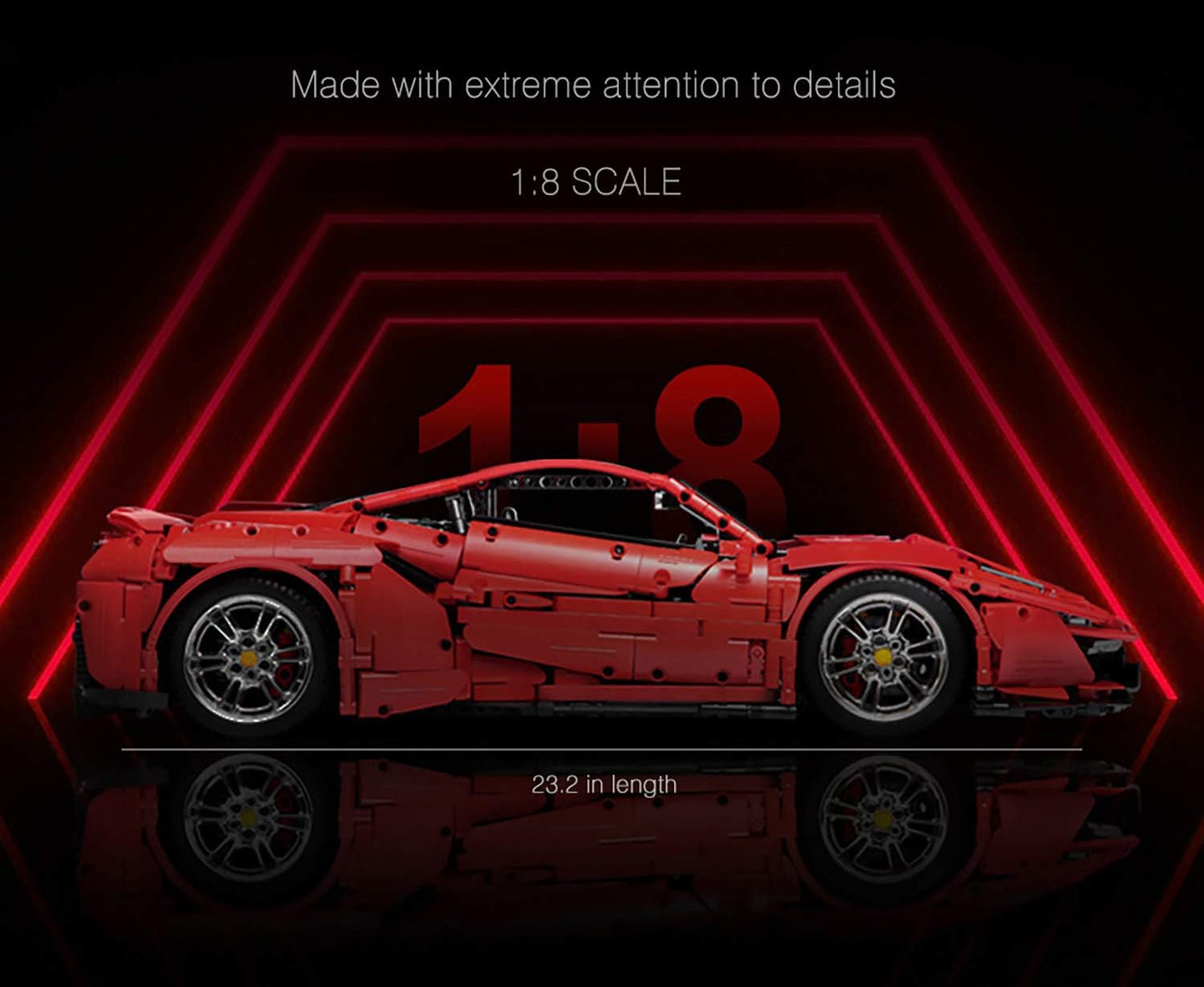 C61042 RC New MOC 3187 Pcs Italian Super Racing Car Model With Motor Building Blocks Bricks Toys for Kids Christmas Gifts