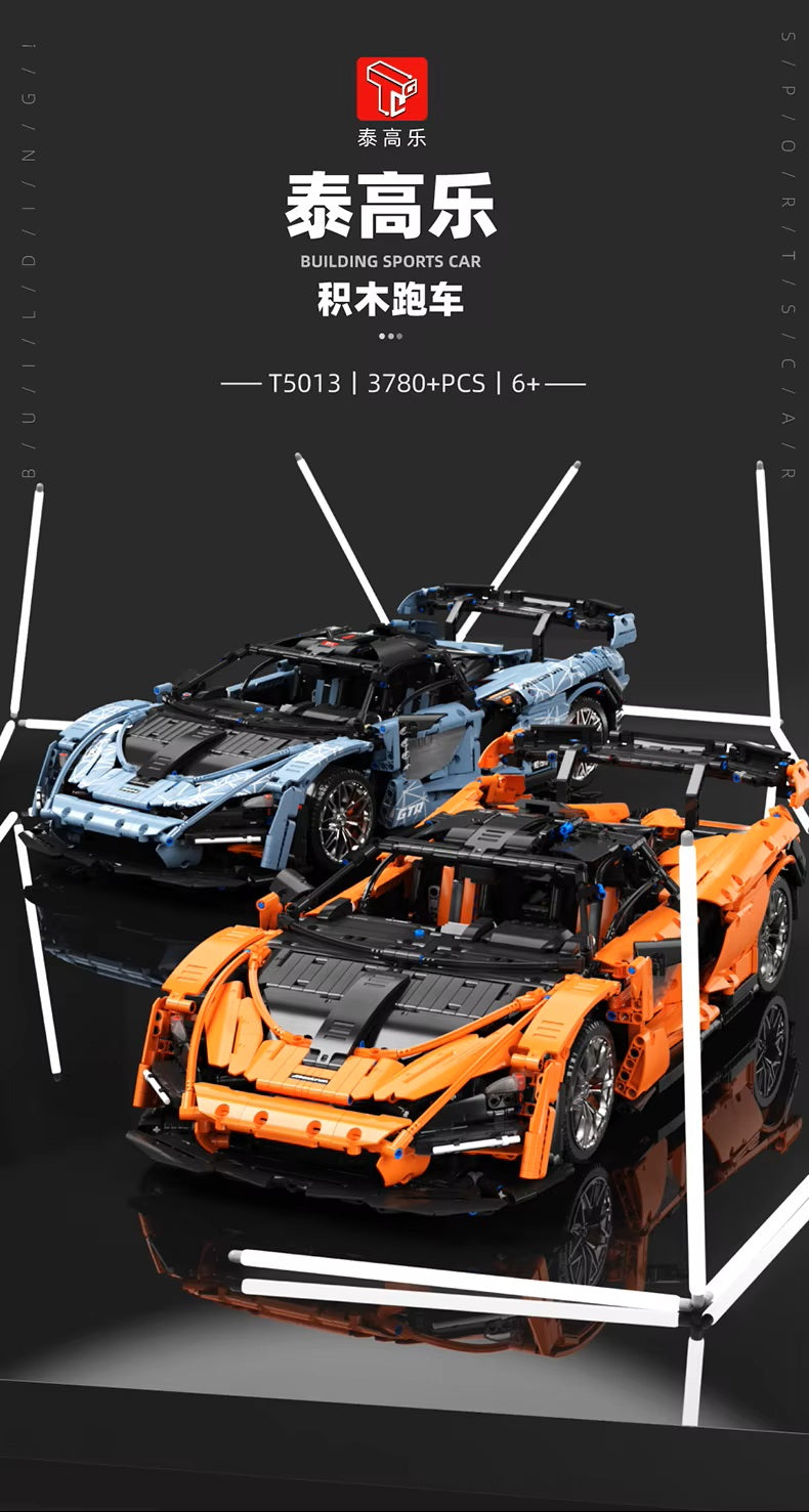 TGL T5013B Technology Senna Sports Car Static Version High Difficulty Building Block Assembly Model Holiday Gift MOC