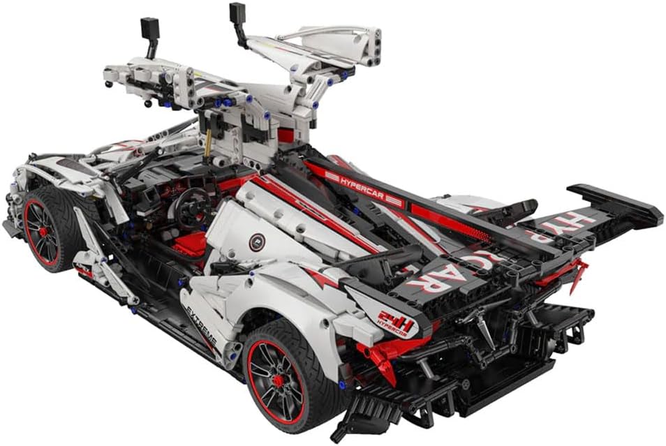 High-Tech V12 Hypercar 1:8 Remote Control Super Racing Car Moc High Tech Bricks Model Building Blocks Toy C61053
