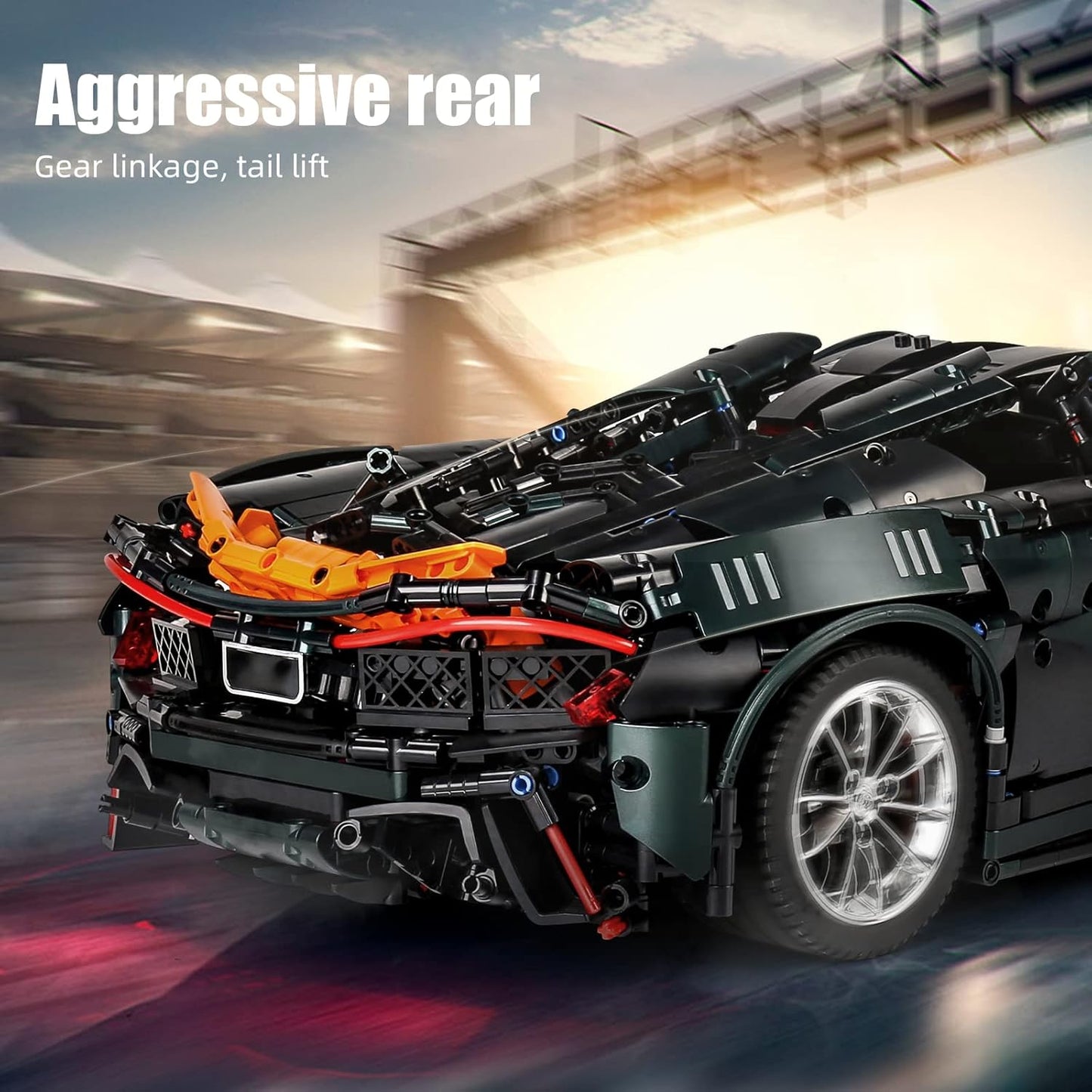 Technical Vehicles Building Blocks APP Electric P1 Speed Sports Car Bricks Assembly Toy Christmas Gift for Kids 13091