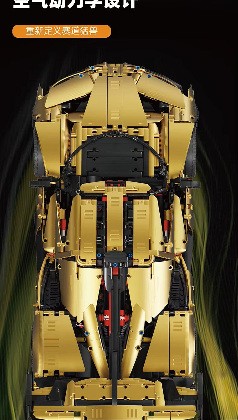 TGL T5012C Technology Apollo Sports Car Static Version High Difficulty Building Block Assembly Model Holiday Gift MOC