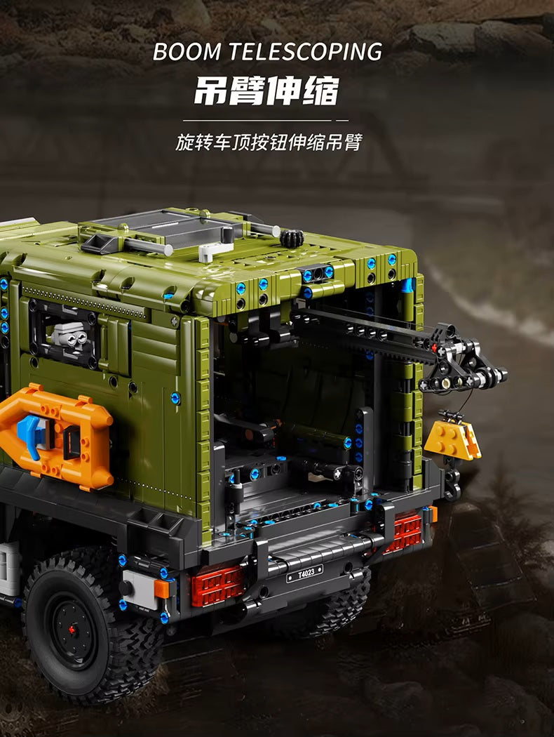 TGL T4023 Unimog Off Road Ambulance Static Version High Difficulty Building Block Assembly Model Holiday Gift MOC