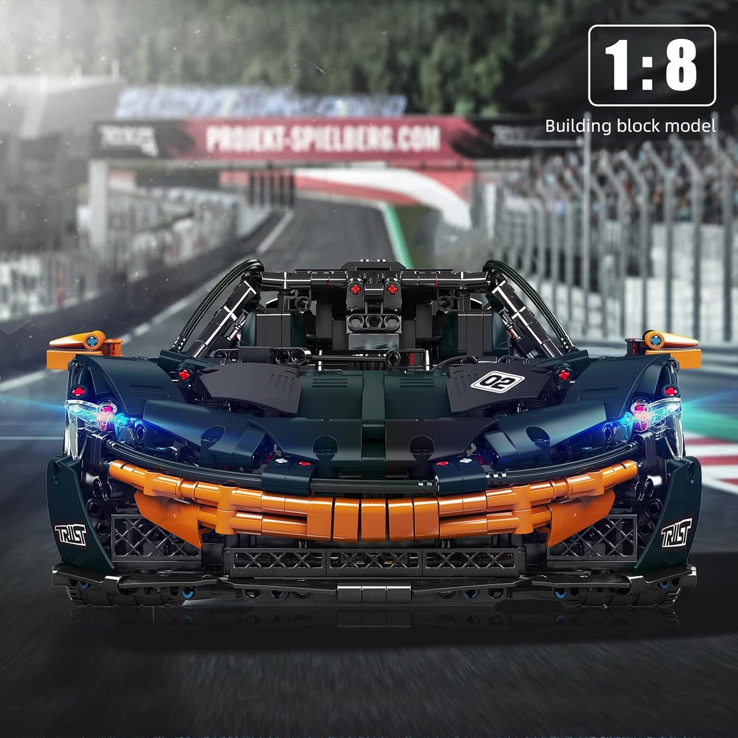Technical Vehicles Building Blocks APP Electric P1 Speed Sports Car Bricks Assembly Toy Christmas Gift for Kids 13091