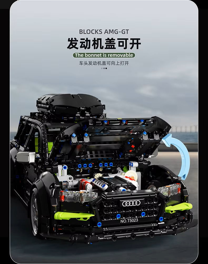 TGL T5023 Technology RS6 Sports Car Static Version High Difficulty Building Block Assembly Model Holiday Gift MOC