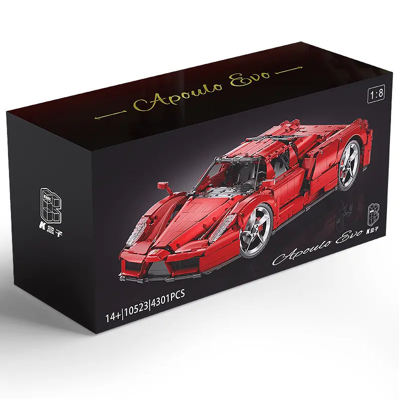 Liangjun K BOX 10523 Enzo Red Sports Car RC Version High Difficulty Building Block Assembly Model Holiday Gift Toys