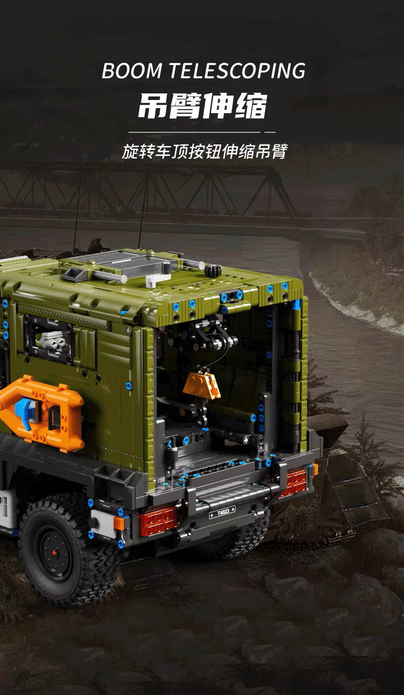 TGL T4023 Unimog Off Road Ambulance Static Version High Difficulty Building Block Assembly Model Holiday Gift MOC