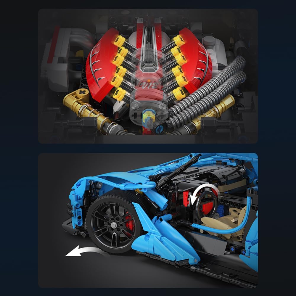 New Technical Sports Car Supercar Building Blocks Speed Vehicle Bricks Puzzle Educational Toy Christmas Gift for Kids MOC-C64003