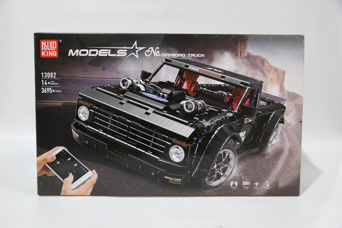 Technical Remote Control Car MOC Motorized Off-Road Pickup Truck Building Blocks Brick Toy Christmas Gifts Kids 13082