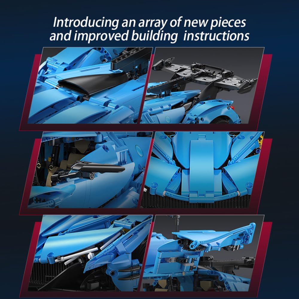 New Technical Sports Car Supercar Building Blocks Speed Vehicle Bricks Puzzle Educational Toy Christmas Gift for Kids MOC-C64003