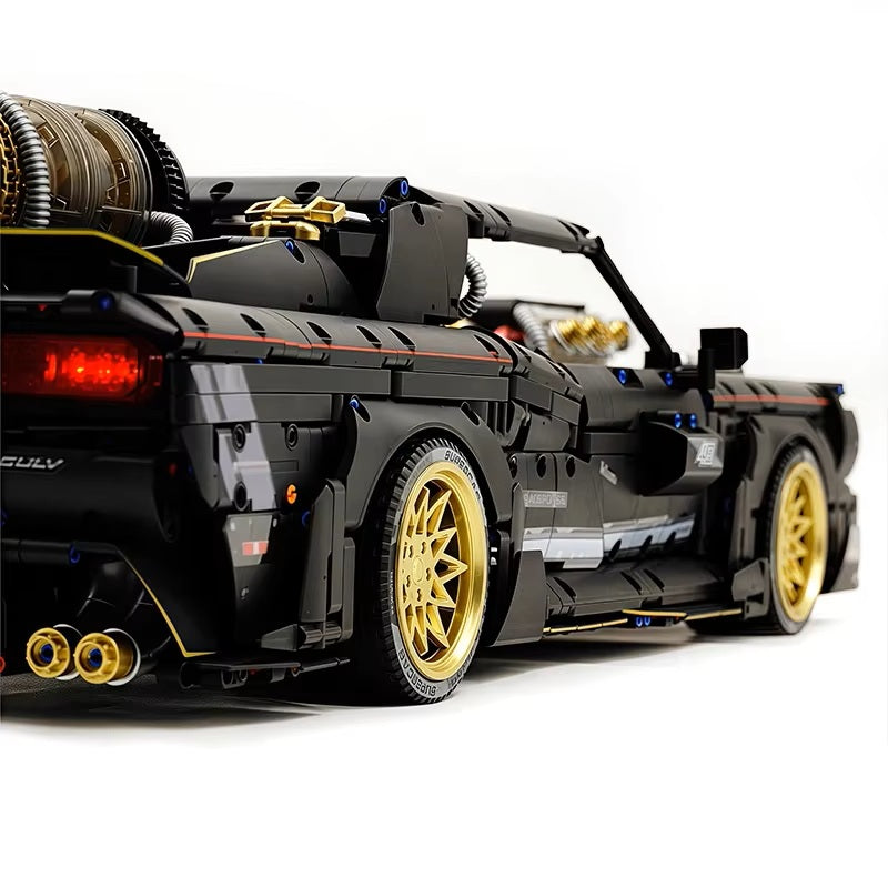 10637 1:8 Dark Warrior High-Tech Racing Building Block Assembly Supercar Bricks Model DIY Toys Children Christmas Gifts