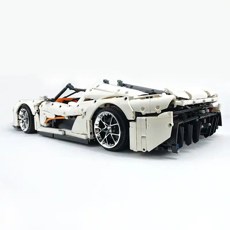 MOC T010 Technical White City Super Sport Car Hypercar Building Blocks Bricks Puzzle Educational Toy Christmas Gift for Kids