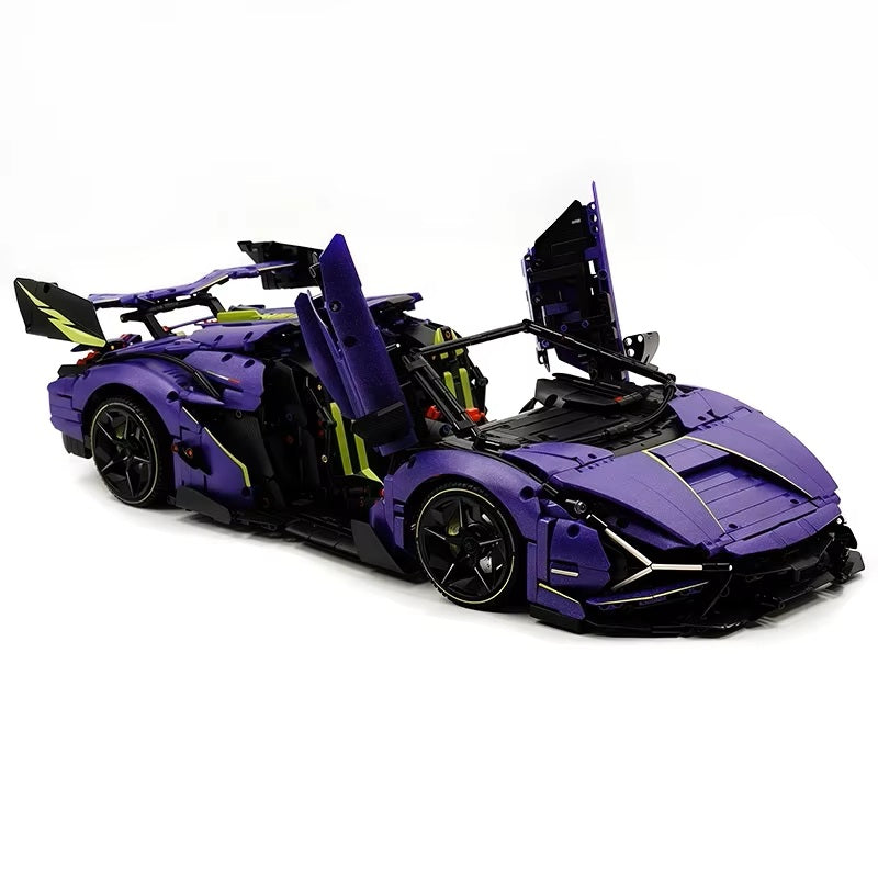3654 Pieces GULY 10635 1:8 MOC High-Tech RC Racing Building Blocks Assembling Sports Vehicle Bricks Model Toys DIY Children Christmas Gifts