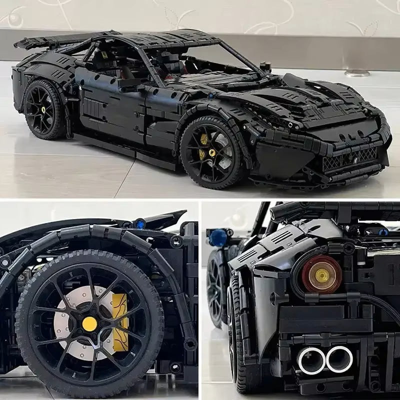 JIESTAR 3097 Pieces 91102 Moc Technical F12 Super Car Black Racing Car Model RSR Bricks Building Blocks Boys Toys 3097pcs Children Gifts