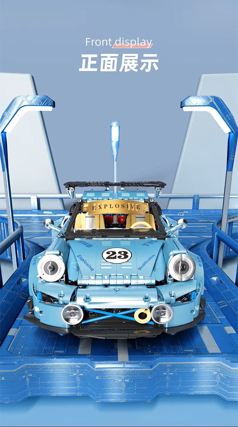 TGL T5036 Technology 911 Low Slung Sports Car Static Version High Difficulty Building Block Assembly Model Holiday Gift MOC