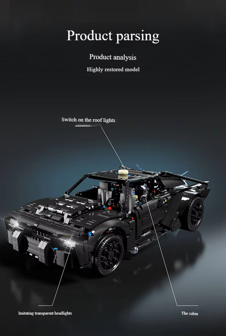TGL T5029 Technology Batmobile Static Version High Difficulty Building Block Assembly Model Holiday Gift MOC