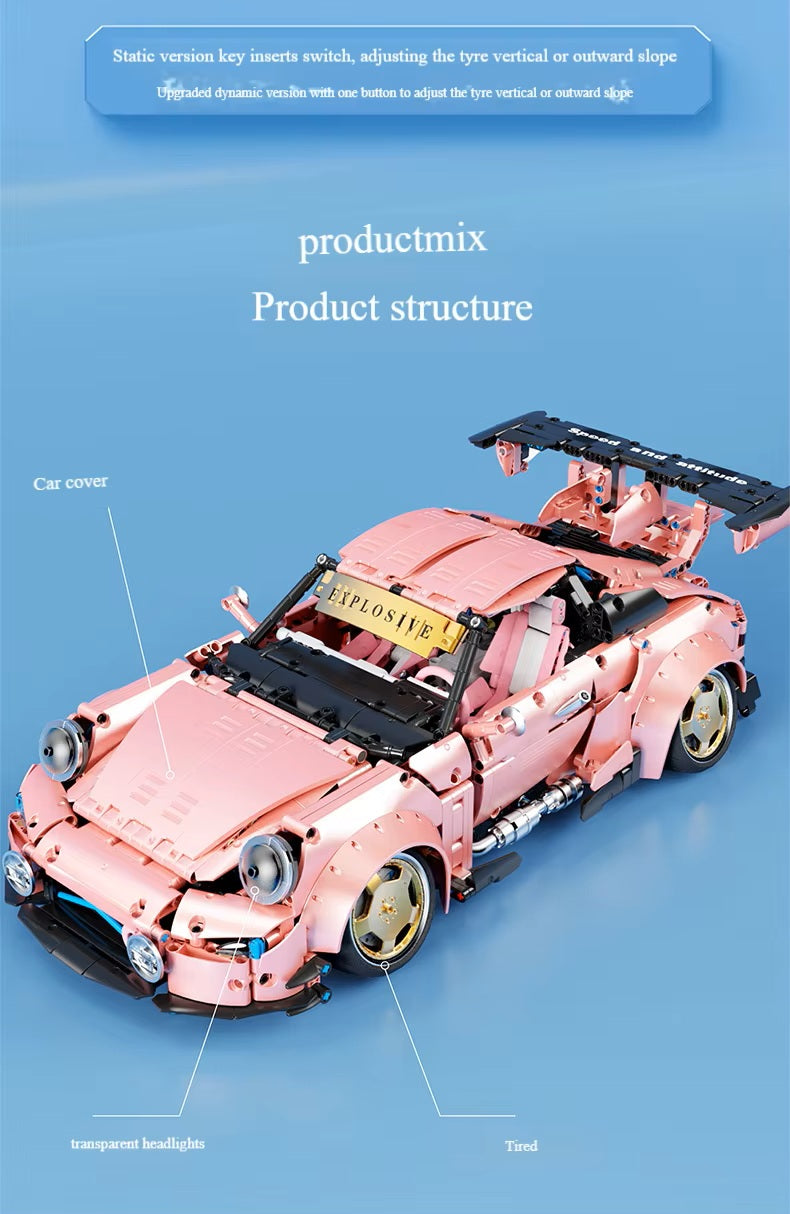 TGL T5036 Technology 911 Low Slung Sports Car Static Version High Difficulty Building Block Assembly Model Holiday Gift MOC