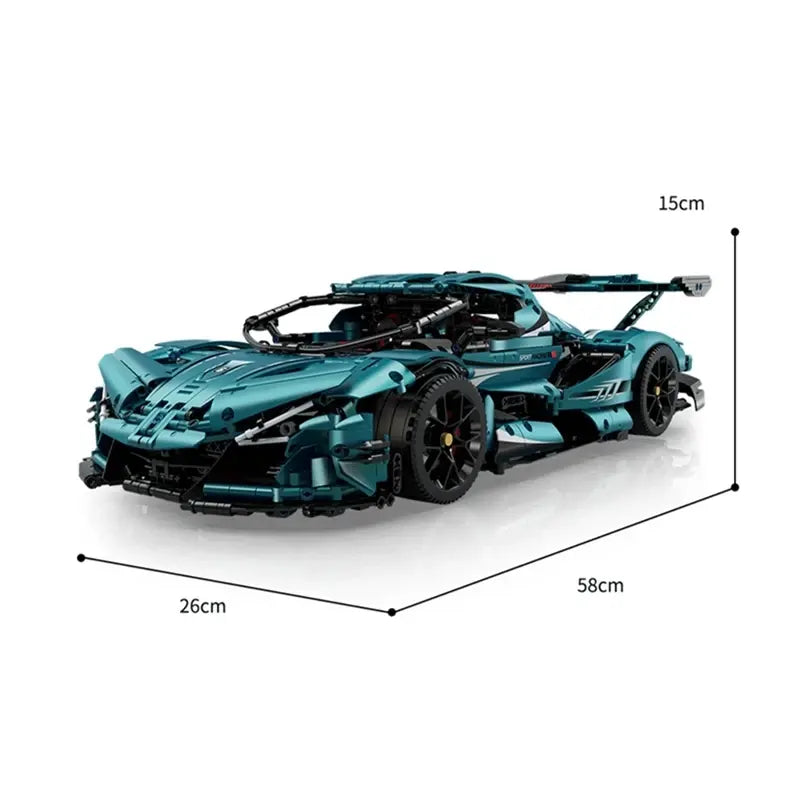 10612 Technical Remote Control Sports Car 1:8 Building Blocks Model MOC Apollo Racing Bricks DIY Toys for Boys Gift Set