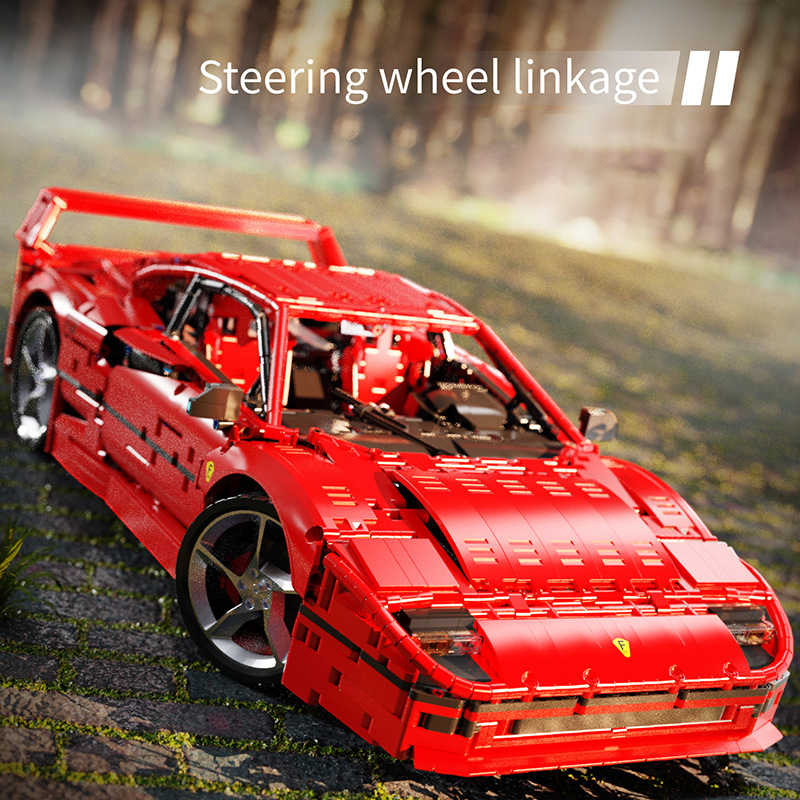 JD017 4026 Pieces Technical the F40 Red Super Car Compatible MOC-140629 Building Blocks Bricks Toys Boys Birthday Gifts 42143