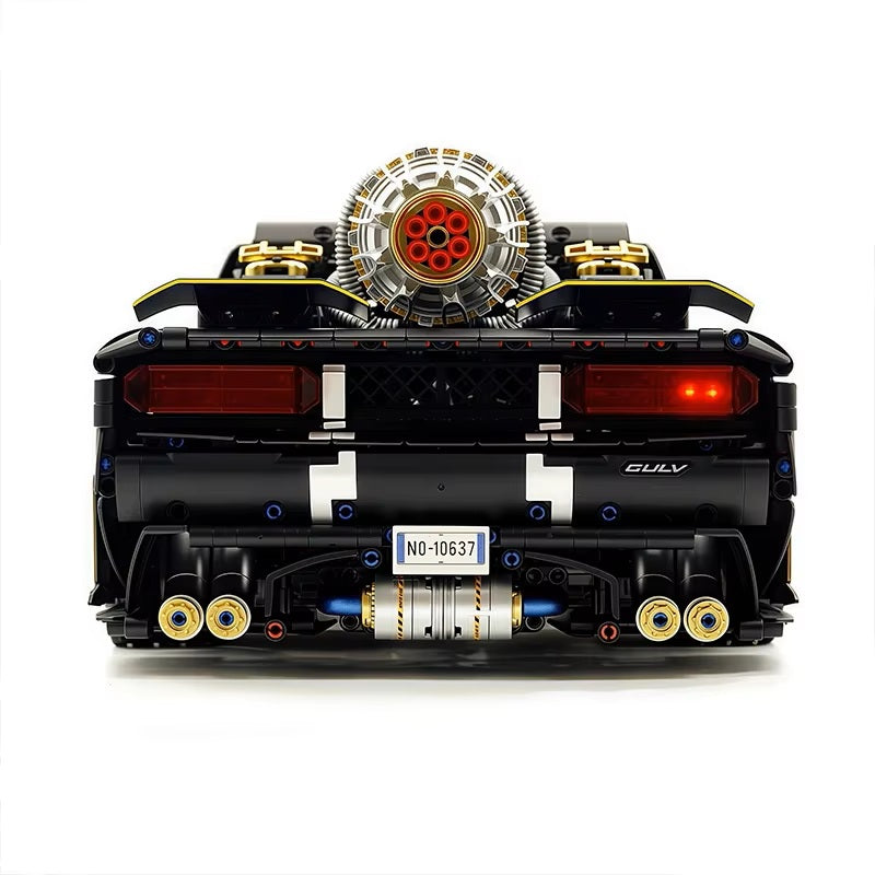 10637 1:8 Dark Warrior High-Tech Racing Building Block Assembly Supercar Bricks Model DIY Toys Children Christmas Gifts