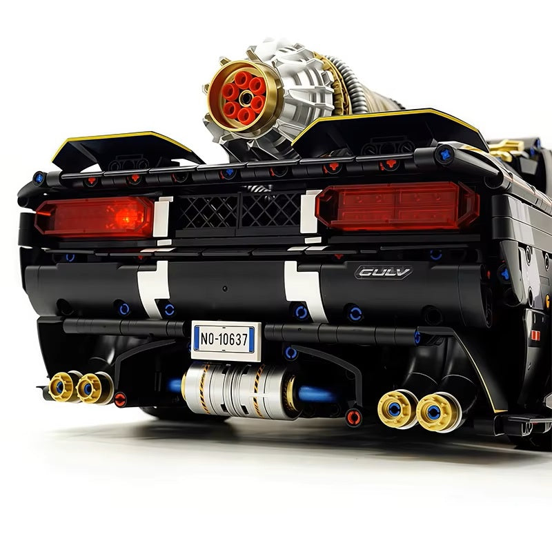 10637 1:8 Dark Warrior High-Tech Racing Building Block Assembly Supercar Bricks Model DIY Toys Children Christmas Gifts