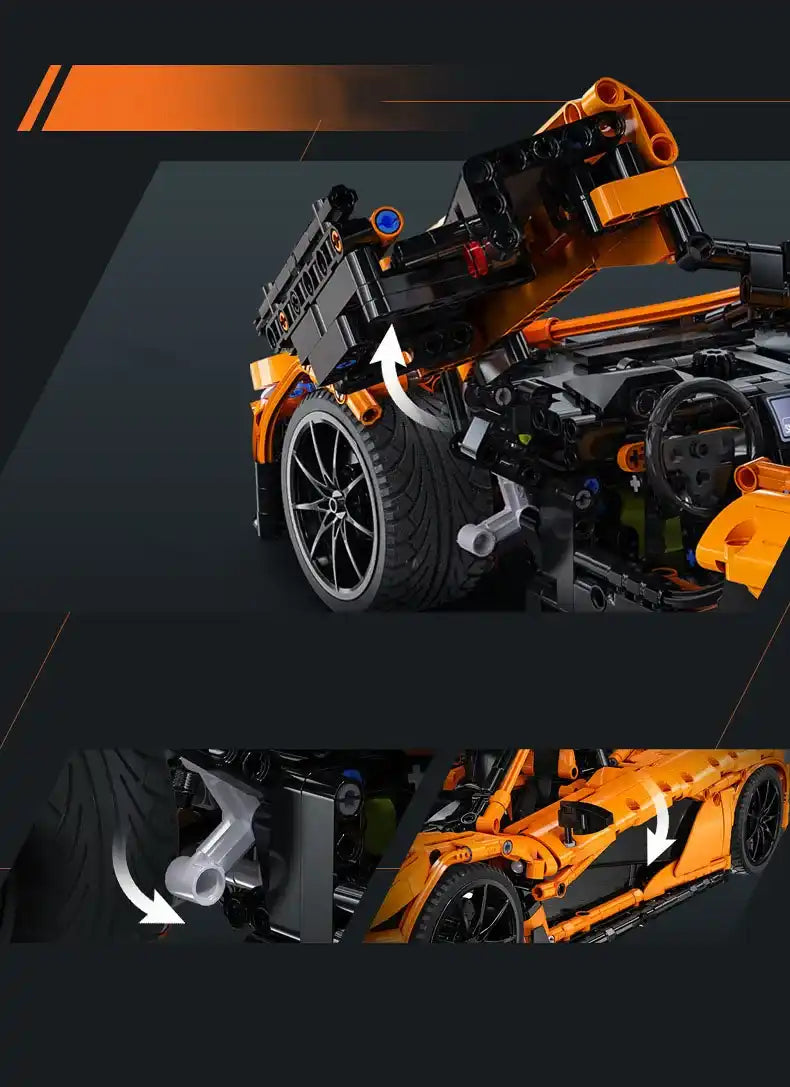 Technical Smiling Assassin Hypercar Supercar,1:10 Concept Sports Car 3617PCS Model Building Blocks Kits C61513 Gift