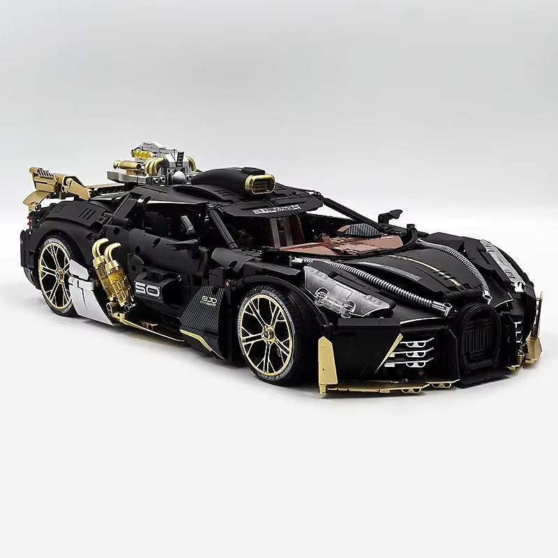 3976 Pieces Guly 10631 High-Tech Black Gold Sports Vehicle 1:8 Model Building Blocks Brick Assembly DIY Puzzle Toys Christmas Gifts Kids
