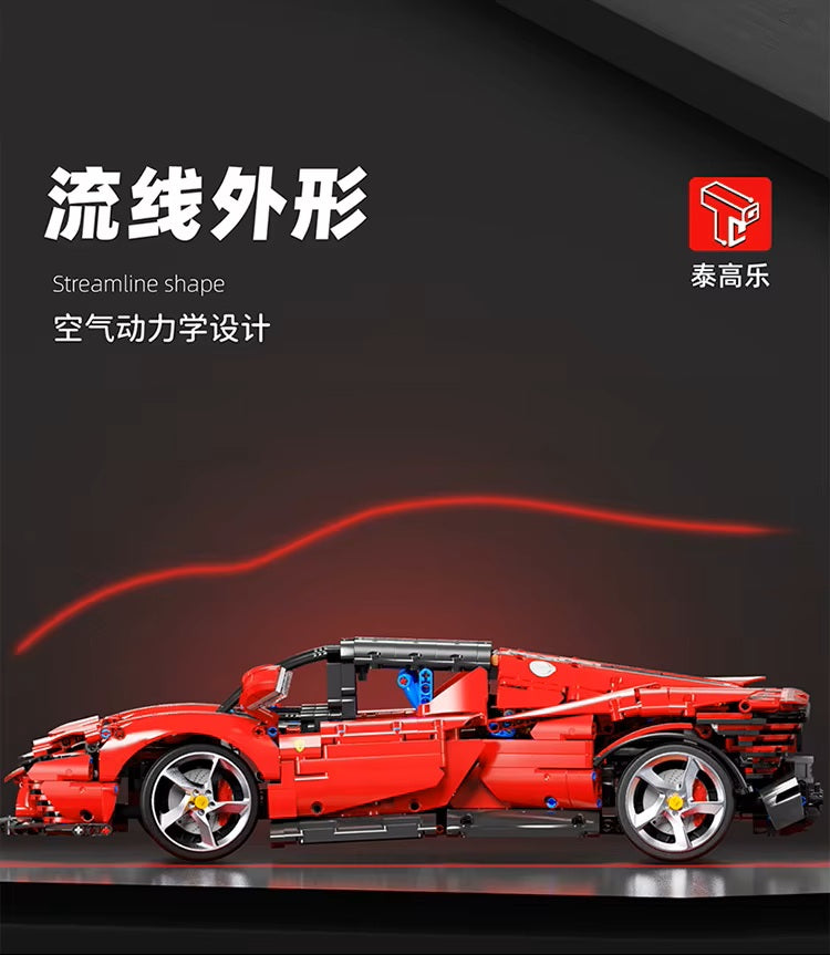 TGL T5032 Technology SP3 Sports Car Static Version High Difficulty Building Block Assembly Model Holiday Gift MOC