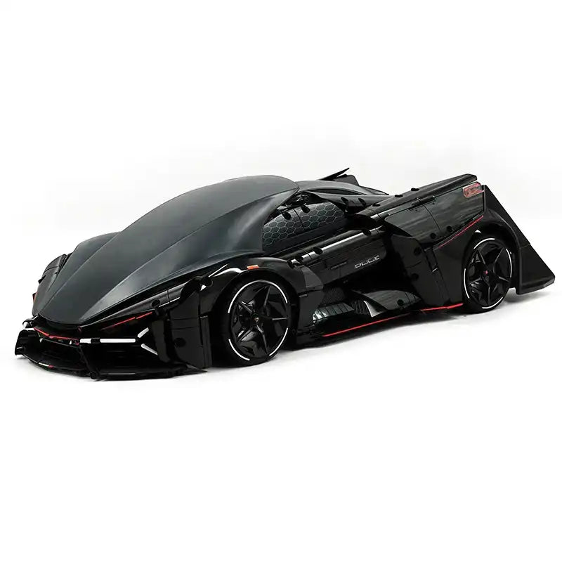 Black 1:8 Lambo 2884 Pieces Concept Sports Car Model Building Blocks MOC 10644 Speed Vehicle Bricks Ideas High Tech Toy Kit Gift Kids