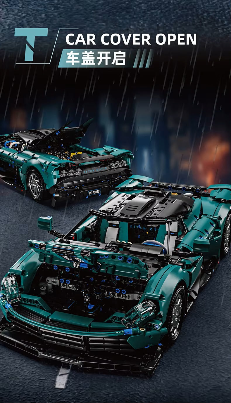 TGL T5030 Technology Dark Green Sports Car Static Version High Difficulty Building Block Assembly Model Holiday Gift MOC