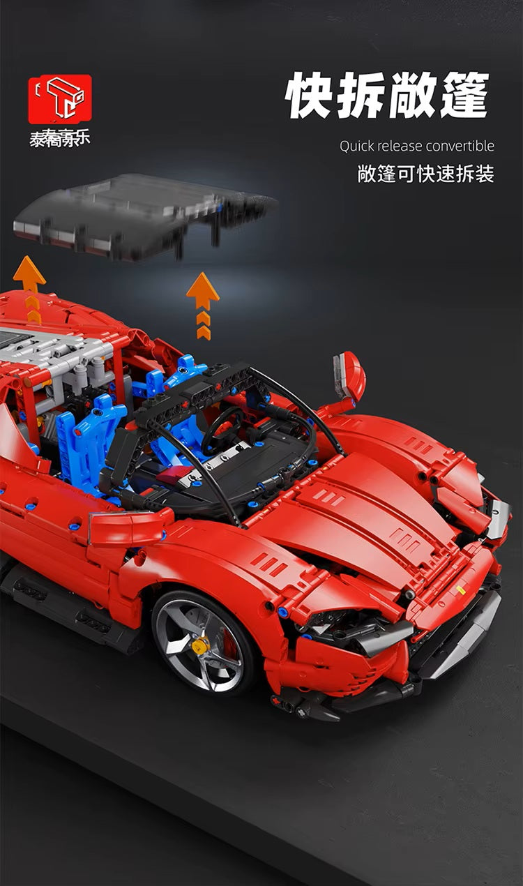 TGL T5032 Technology SP3 Sports Car Static Version High Difficulty Building Block Assembly Model Holiday Gift MOC
