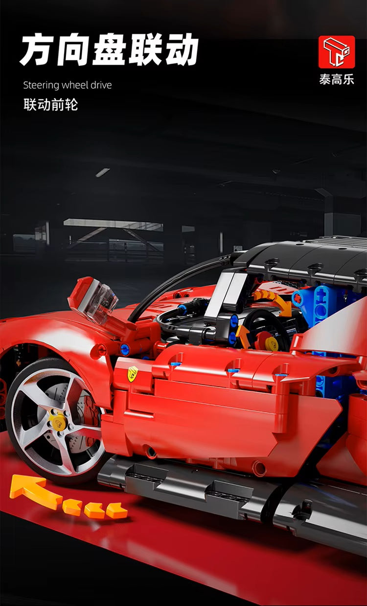 TGL T5032 Technology SP3 Sports Car Static Version High Difficulty Building Block Assembly Model Holiday Gift MOC