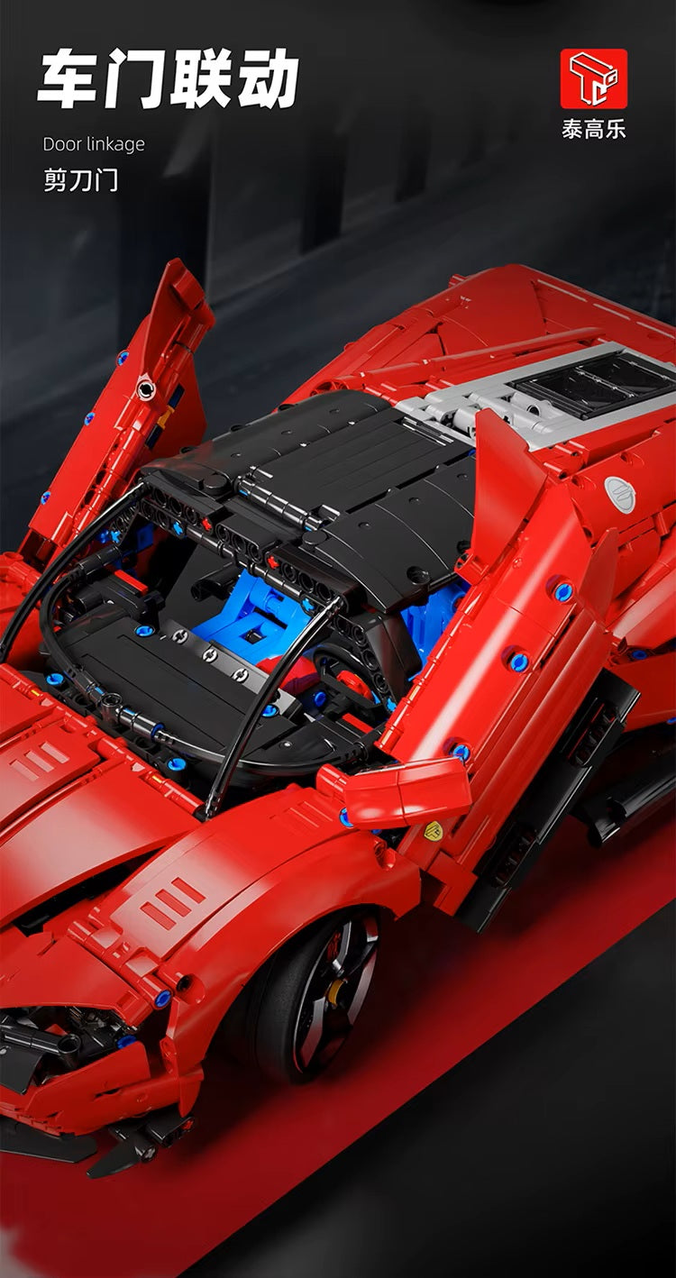 TGL T5032 Technology SP3 Sports Car Static Version High Difficulty Building Block Assembly Model Holiday Gift MOC