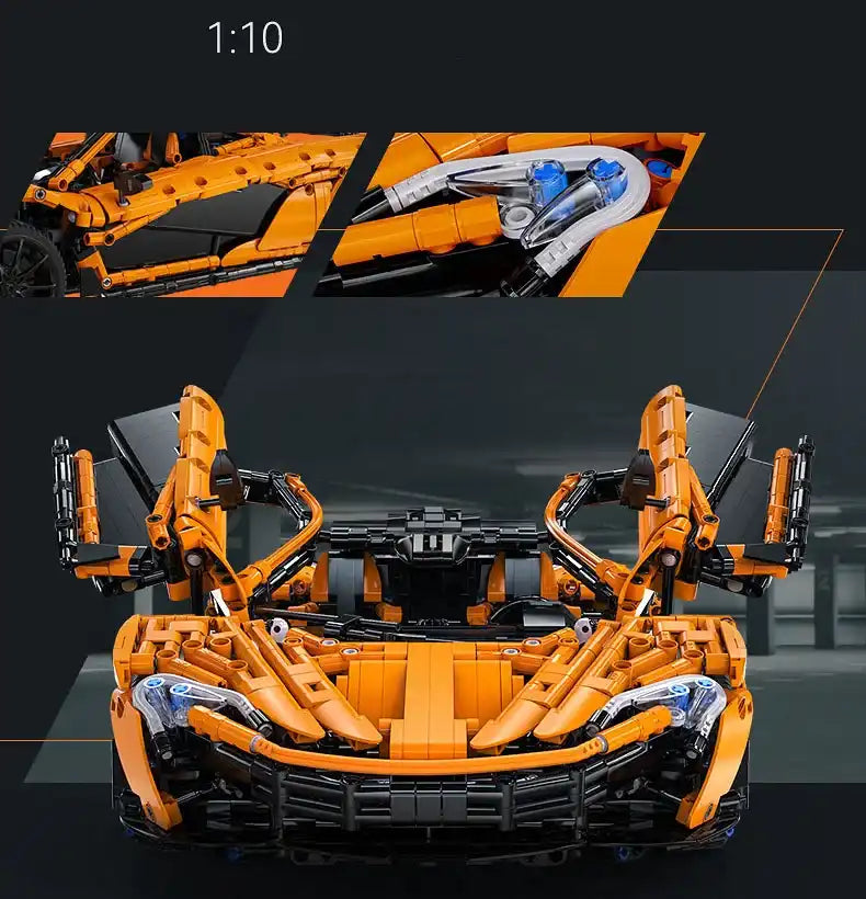 Technical Smiling Assassin Hypercar Supercar,1:10 Concept Sports Car 3617PCS Model Building Blocks Kits C61513 Gift