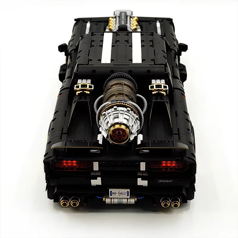 10637 1:8 Dark Warrior High-Tech Racing Building Block Assembly Supercar Bricks Model DIY Toys Children Christmas Gifts