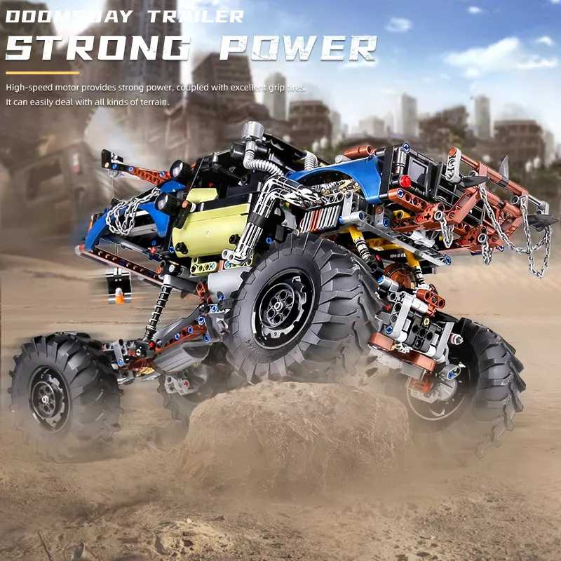 MOULD KING 1507 Pieces 18006 Rebel Tow Truck Racing Car Building Block RC Off-Road Climbing Buggy Vehicle Brick Children Toys Christmas Gift