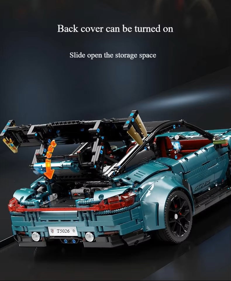 TGL T5026 Technology 911 Sports Car Static Version High Difficulty Building Block Assembly Model Holiday Gift MOC
