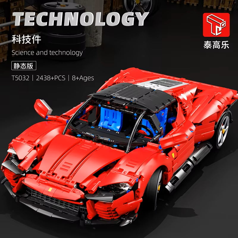 TGL T5032 Technology SP3 Sports Car Static Version High Difficulty Building Block Assembly Model Holiday Gift MOC