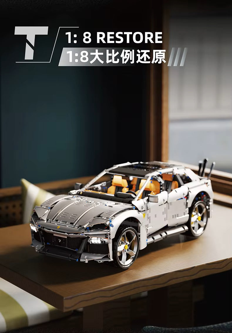 TGL T5041 Technology Silver SUV Static Version High Difficulty Building Block Assembly Model Holiday Gift MOC