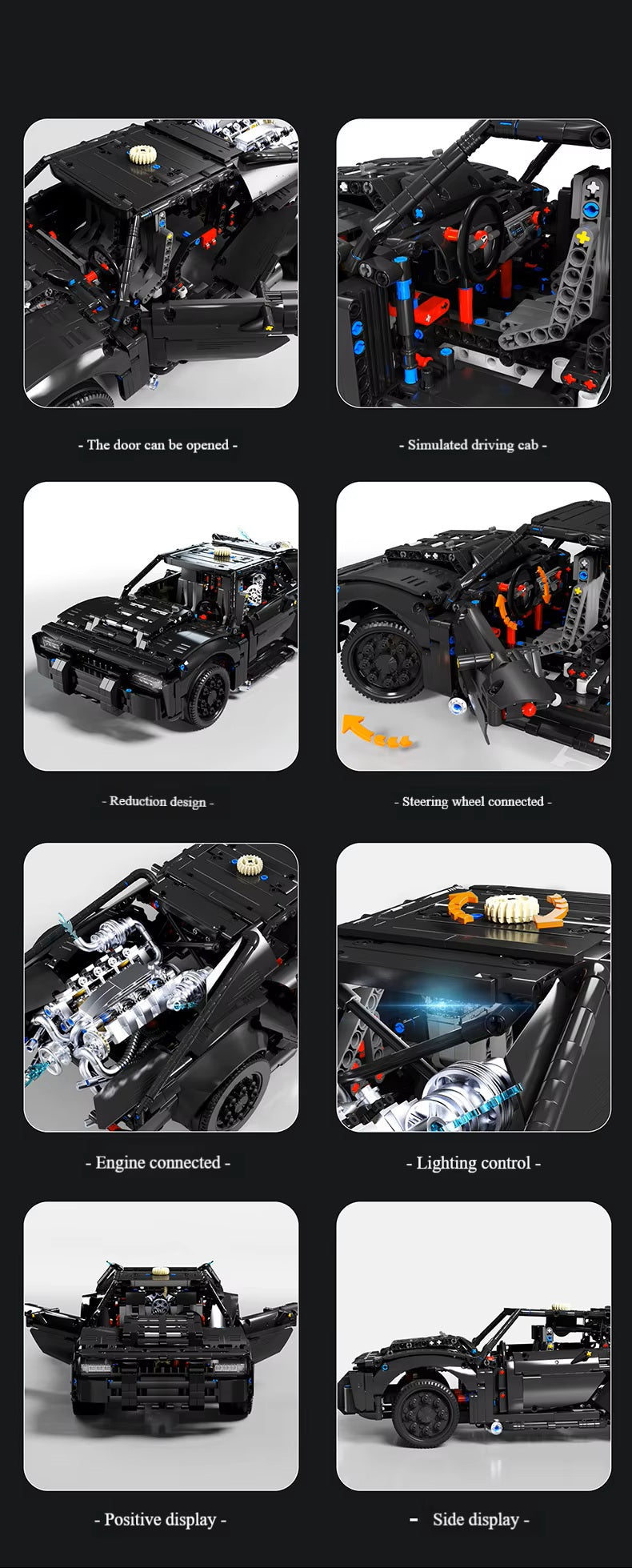 TGL T5029 Technology Batmobile Static Version High Difficulty Building Block Assembly Model Holiday Gift MOC