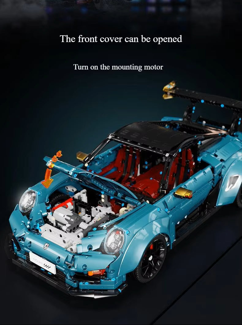 TGL T5026 Technology 911 Sports Car Static Version High Difficulty Building Block Assembly Model Holiday Gift MOC