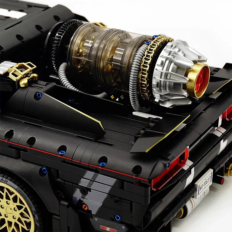 10637 1:8 Dark Warrior High-Tech Racing Building Block Assembly Supercar Bricks Model DIY Toys Children Christmas Gifts