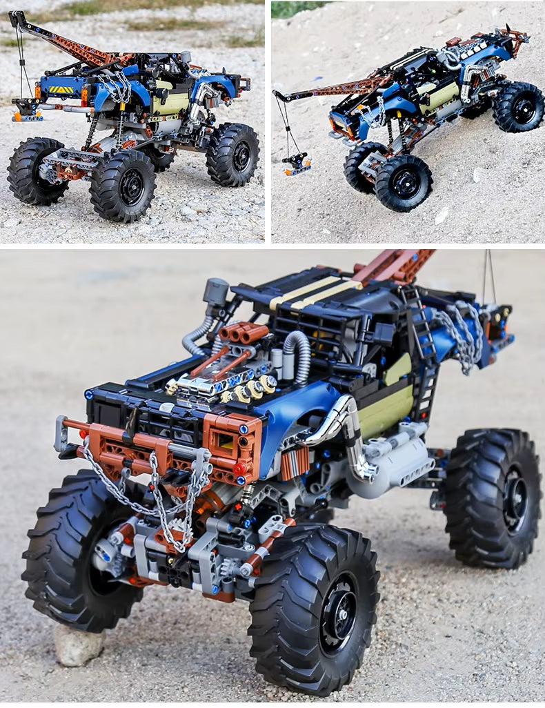 MOULD KING 1507 Pieces 18006 Rebel Tow Truck Racing Car Building Block RC Off-Road Climbing Buggy Vehicle Brick Children Toys Christmas Gift