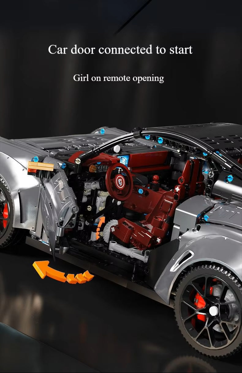 TGL T5026 Technology 911 Sports Car Static Version High Difficulty Building Block Assembly Model Holiday Gift MOC