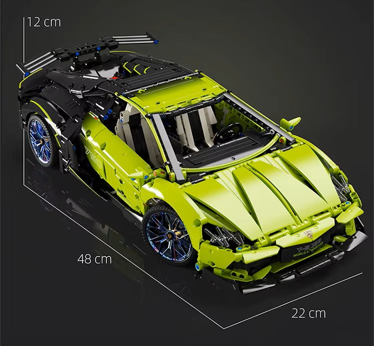 TGL T5028 Technology Green Bull Supercar Static Version High Difficulty Building Block Assembly Model Holiday Gift MOC
