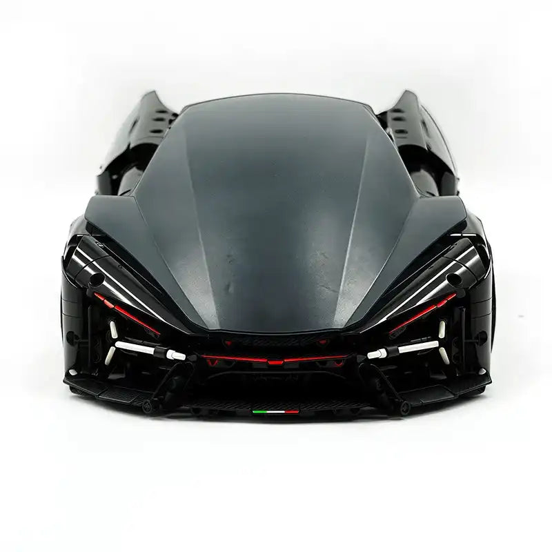 Black 1:8 Lambo 2884 Pieces Concept Sports Car Model Building Blocks MOC 10644 Speed Vehicle Bricks Ideas High Tech Toy Kit Gift Kids